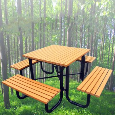 China Outdoor Table Outdoor Wooden Picnic Table , Recycled Plastic Wooden Picnic Table for sale