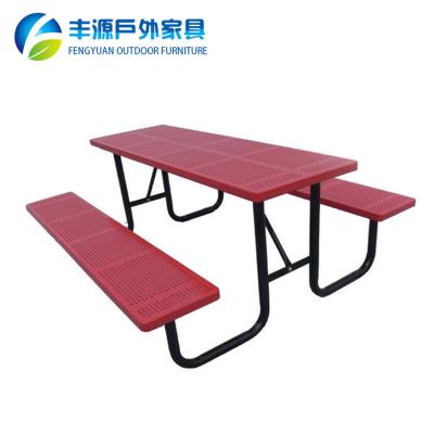 China Outdoor Table Wholesale Aluminum Picnic Table And Chairs For Outdoor Furniture for sale