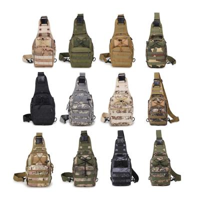 China Durable Custom Design Simple Camouflage Cross - Chest Body Bag Custom Shoulder Daypacks Side Casual Climbing Tactical Cross - Body Sling Bag for sale