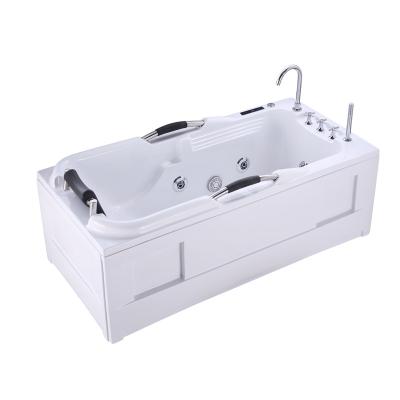 China Freestanding European surf handrail bathtub indoor outdoor acrylic thermostatic massage independent adult bathtub for sale