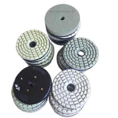 China Office Building Deedgreat Dry Polishing Stone Pads 3Inch 4Inch 5Inch 6Inch 8Inch Diamond Sponge Polishing Pad /Marble Flexible Stone Sponge Pads for sale