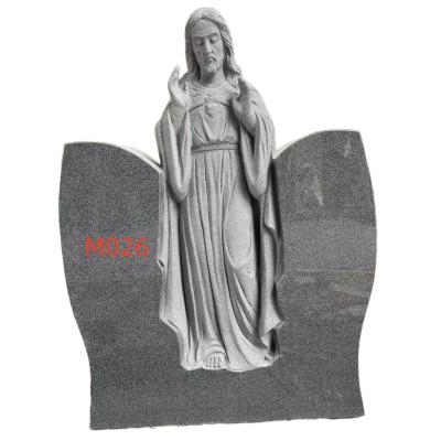 China Modern High Quality Monument and Headstone Newly Designed Angel of Love Monument Headstone Hand Carved Granite Headstone for sale