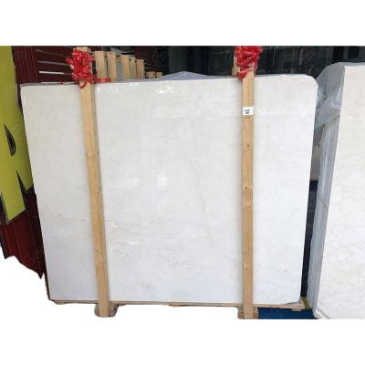 China Modern high level Egypt cream marble natural stone big quality beige color exterior polished slab home decorate price for sale