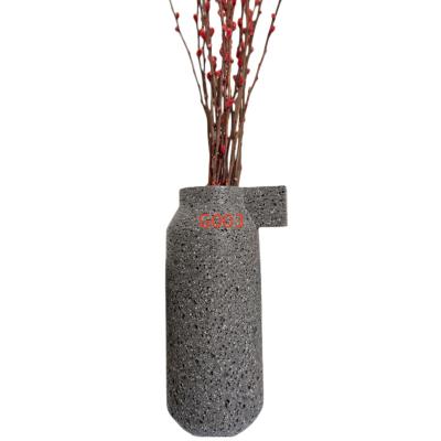 China New Design Modern Home Decoration Product Stone DEEDGREAT Stone Vase Natural Marble Flower Vase for sale