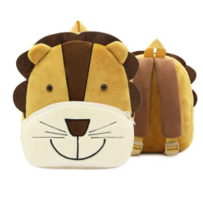 China Lightweight Schoolbag Lion Animal Kids Backpack Boy Girls Plush Toy Bag Kids Cartoon Plush Backpack for sale