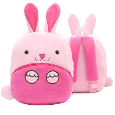 China Lightweight Cute Animal Rabbit Schoolbag Kids Backpack Girls Plush Toy Bag Kids Cartoon Plush Backpack for sale