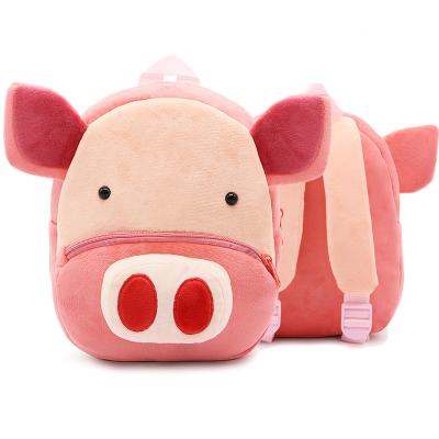 China Lightweight Schoolbag Pig Animal Kids Backpack Boy Girls Plush Toy Bag Kids Cartoon Plush Backpack for sale