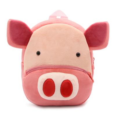 China Lightweight Schoolbag Pig Animal Kids Backpack Boy Girls Plush Toy Bag Kids Cartoon Plush Backpack for sale