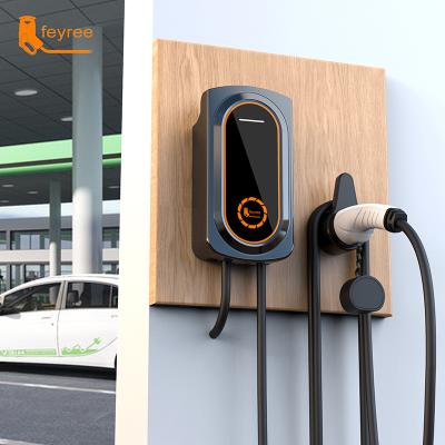 China Screen Display feyree EVSE Wallbox 32A 7.6KW Type2 Wire IEC62196-2 Adapter EV j1772 1Phase Charger Type 1 For Electric Vehicle Charging Station for sale