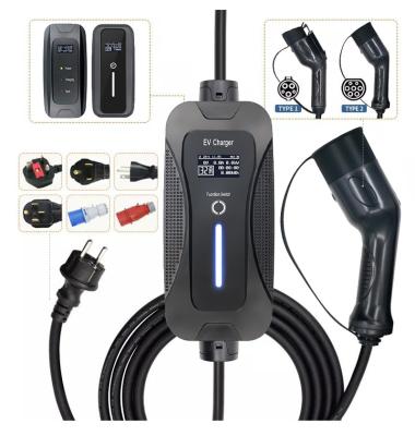 China 3.5kw Ev Stack Wallbox Charging Cable Type - 2 Car Portable Charging Station Ev Charger 3.5KW 16A for sale