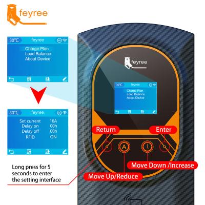 China AC Charger Feyree Dlb Ev Home Charging Type2 Ocpp 32a Charge Balance Function 11kw/22kw Ev Fast Charging Station Evse Wallbox App For Electric Car for sale