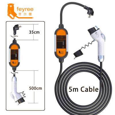 China Feyree 3.5kw Ev Battery Type 1 Car Ev Charging Portable Charger 3.5KW 16A for sale