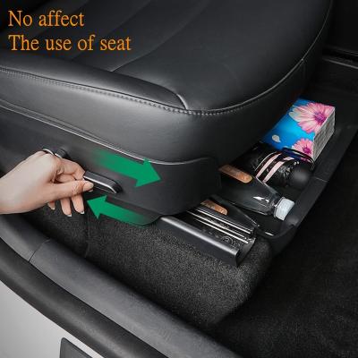 China Tesla Model Silicone Hidden Tray Under Seat Storage Y Box Convenient Organizer for Y Model Accessories for sale