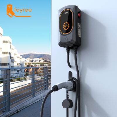 China Feyree AC ev 16A/32A adjustable home charging car charging 22 kw Type2/GBT 7kw portable ac ev charger for 3 phase EV charger for sale