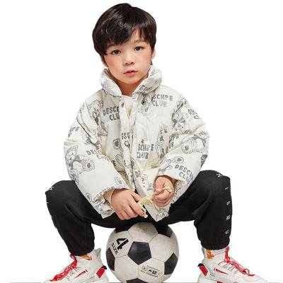 China New Arrivals Children's Breathable Stand Collar Children's Short White Duck Down Jacket Thickened Bear Pattern Down Jacket for sale