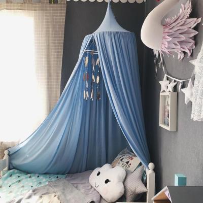 China Folded 100 Cotton Kids Canopy Tent Bed Curtain Hutch Hanging Mosquito Net For Girl Or Boy for sale