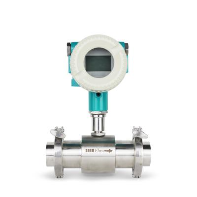 China SS304 Digital Display Hydraulic Liquid Flanged Water Flow Meter 3 Inch Turbine Type With 4-20Ma for sale