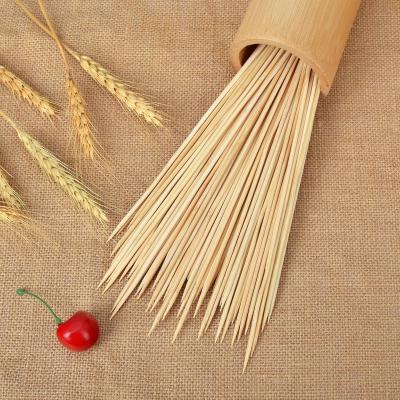 China Easily Cleaned Outdoor And Indoor Fruit Use Bamboo Stick Bbq Sticks Bamboo Fruit Pick Skewer Stick for sale