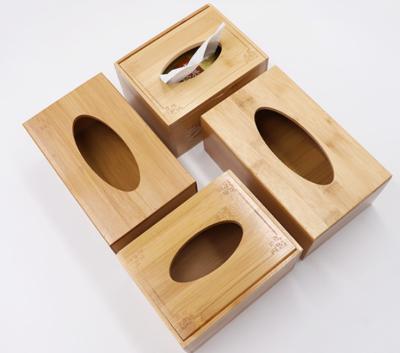 China Traditional Chinese Wholesale Bamboo Removable Top Lid Square Tissue Box For Home for sale