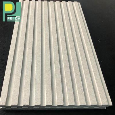 China Perforated Fiber Cement Board Dwall Caldding Grooved Texture for sale