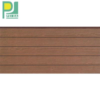 China China Exterior Wall Perforated Decorative Green Material Fiber Cement Veneered Wooden Siding Panels for sale