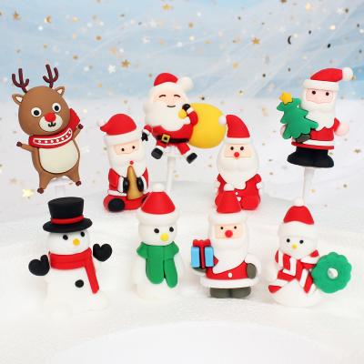 China Christmas Ornament Opens Tree Wholesale Soft Cake Christmas Glue Ornaments Decorative Snowman Doll Christmas Cake Decoration Ornaments Jewelry 2021 for sale