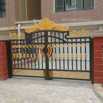 China Modern Best Selling Modern Wrought Iron Sliding Door Design For Drive Way for sale