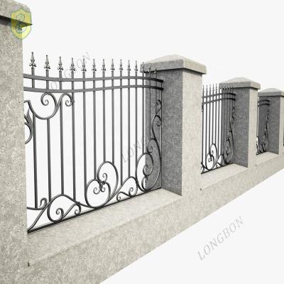 China Easily Assembled Top Selling Hand Forged Wrought Iron Garden Fence for sale