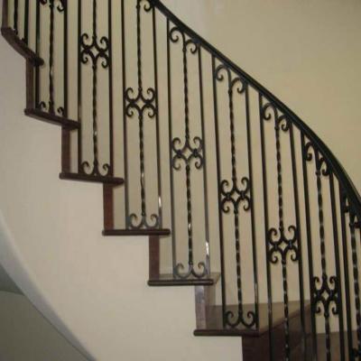 China Wall Mounted Iron Wrought Iron Stair Railing for sale