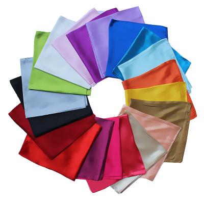 China Wholesale Custom Soft Smooth Square Spot Solid Color Feeling Women's Pure Silk Scarf 60*60 Pure Silk Scarf for sale