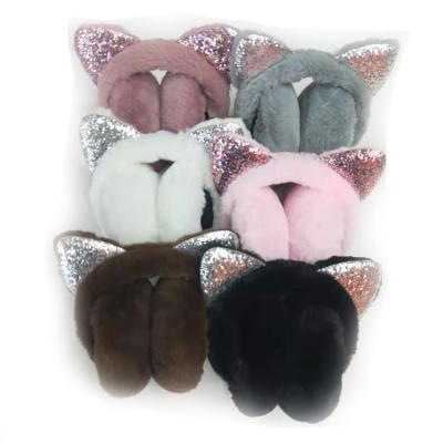 China Wholesale Winter Warm Cartoon Deer Soft Feeling Animal Plush Protect Earmuff Winter Warm Earmuffs For Girls for sale