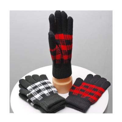 China Wholesale Soft Keep Warm Women And Man Plain Acrylic Winter Cheap Knitted Gloves for sale