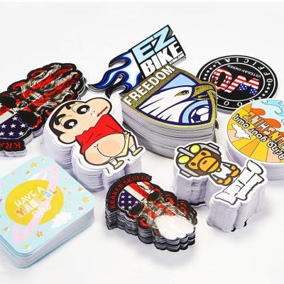 China Custom Waterproof Sticker Waterproof Cosmetic Vinyl Die Cut Sticker Label Printing Stickers Laptop for sale