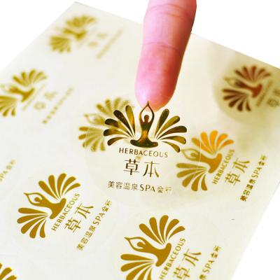 China Waterproof Roll Custom Printing Transparent Waterproof Cosmetic Labels Vinyl Sticker Clear PET for sale