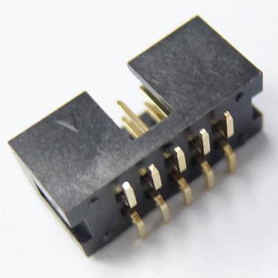 China PCB Header 2.54mm Shrouded Pin 10position Male Vertical Mount Pin smt smt connector for sale