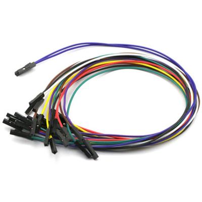 China 2.54mm Electronic Dupont Pitch Cables Female To 1P Female Jumpers Wire Harness for sale