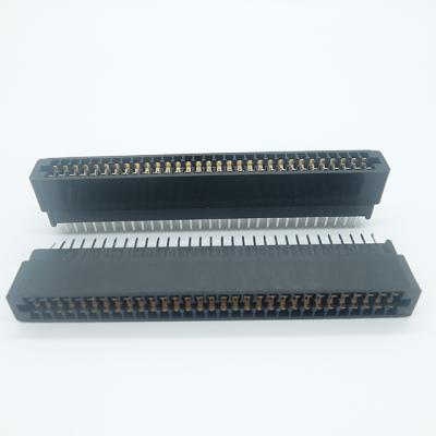 China PCB 2.54mm Pitch Edge Punch Board Connector Slot Vertical Through Hole Type 180 Degree Dip for sale