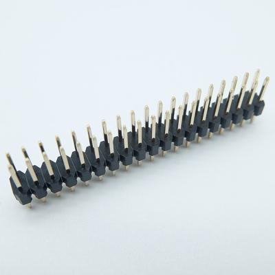 China Board to board 2.54 pitch pin header 80p connectors 2 row vertical thru pin header insulation height=1.0/1.5/2.0/2.5mm smt thru pin header mm for sale