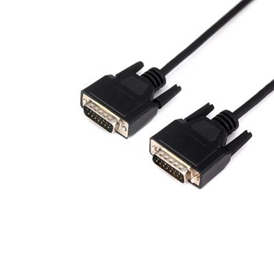 China Electronic D-Sub 15 Pin 15 Male To Male Ways DB15 Serial Connector RS232 Cable for sale