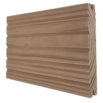 China Solid Thermowood Wood Panel Carbonized Larch Wood External Timber Flooring Thermowood for sale