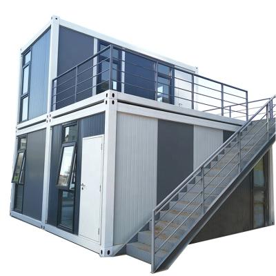 China Morden Modern 2 Storey Prefab Flat Pack Container House For Office for sale