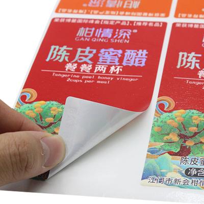 China Waterproof Custom Printing Logo Waterproof Mountain Relief Effect Label For Packing Case Bottle Label for sale