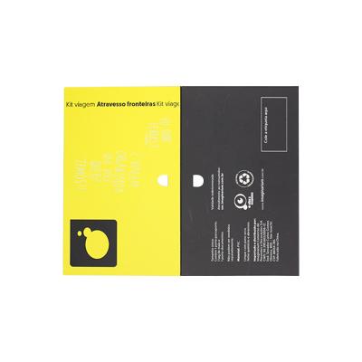 China Custom Printing Flexible Barcode Hang Tag Simple Style Black And Yellow Paper Tag For Clothing Garment for sale