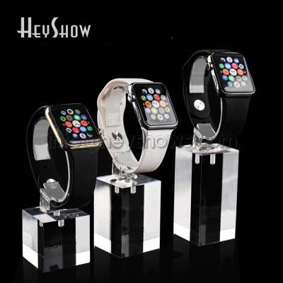 China Stable+Decent+Durable Apple Watch Display Stand Transparent Smartwatch Stand 4 Universal Acrylic Display Base 6 8 cm Size For All Watches for sale