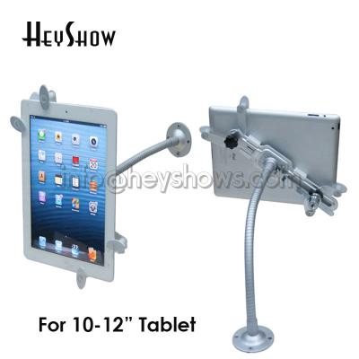 China Lockable+Safe+Durable+Decent Ipad Security Lock Clamp Tablet Display Stand Holder With Flexible Clamp Tube Mount On Wall Desk For 10-12.6 Inch Tablet for sale