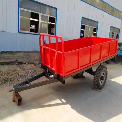 China Hydraulic dump Automatic tipping tractor farm trailer made in China  5 tons 8 ton 10 tons for sale