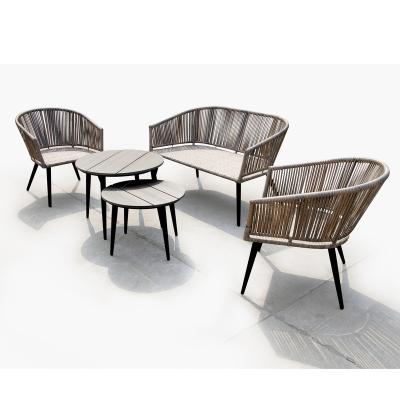 China All weather; High quality uv protection morden all iron outdoor garden furniture wicker chairs set with cuhions for sale for sale