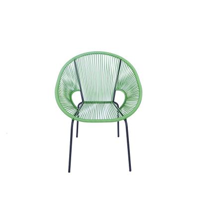 China Modern Simple Outdoor Rope Chair Plastic Garden Chair For Sale for sale