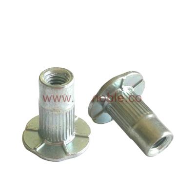 China Galvanized Knurled Flat Head Industry Rivet Nut for sale