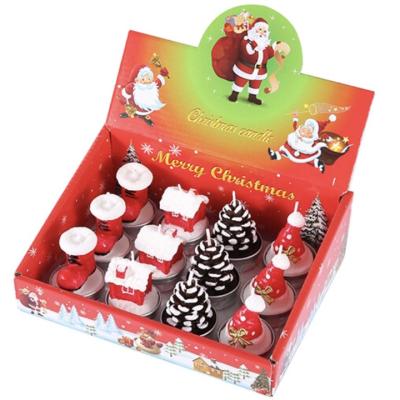 China Aromatherapy Scented Candles Christmas Decorations Smokeless Christmas Theme Shaped Candles for sale